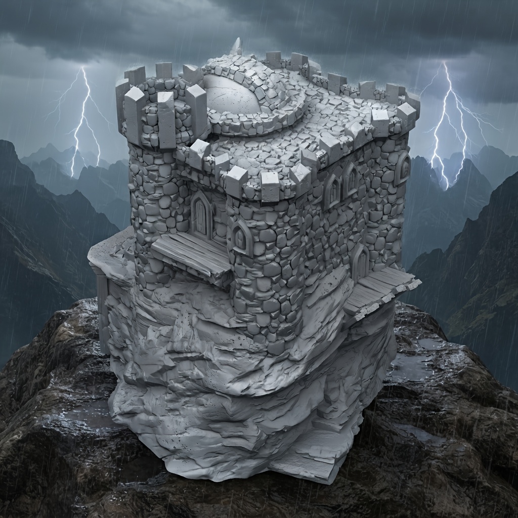 5pcs Modular Skull Castle Sets for Tabletop Games